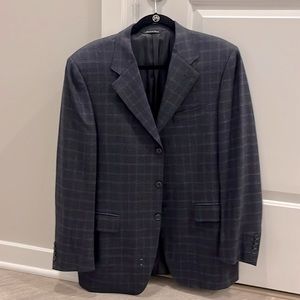 Canali men’s 40R wool navy patterned blazer